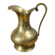 Small antique engraved brass jug