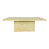 Rectangular travertine coffee table