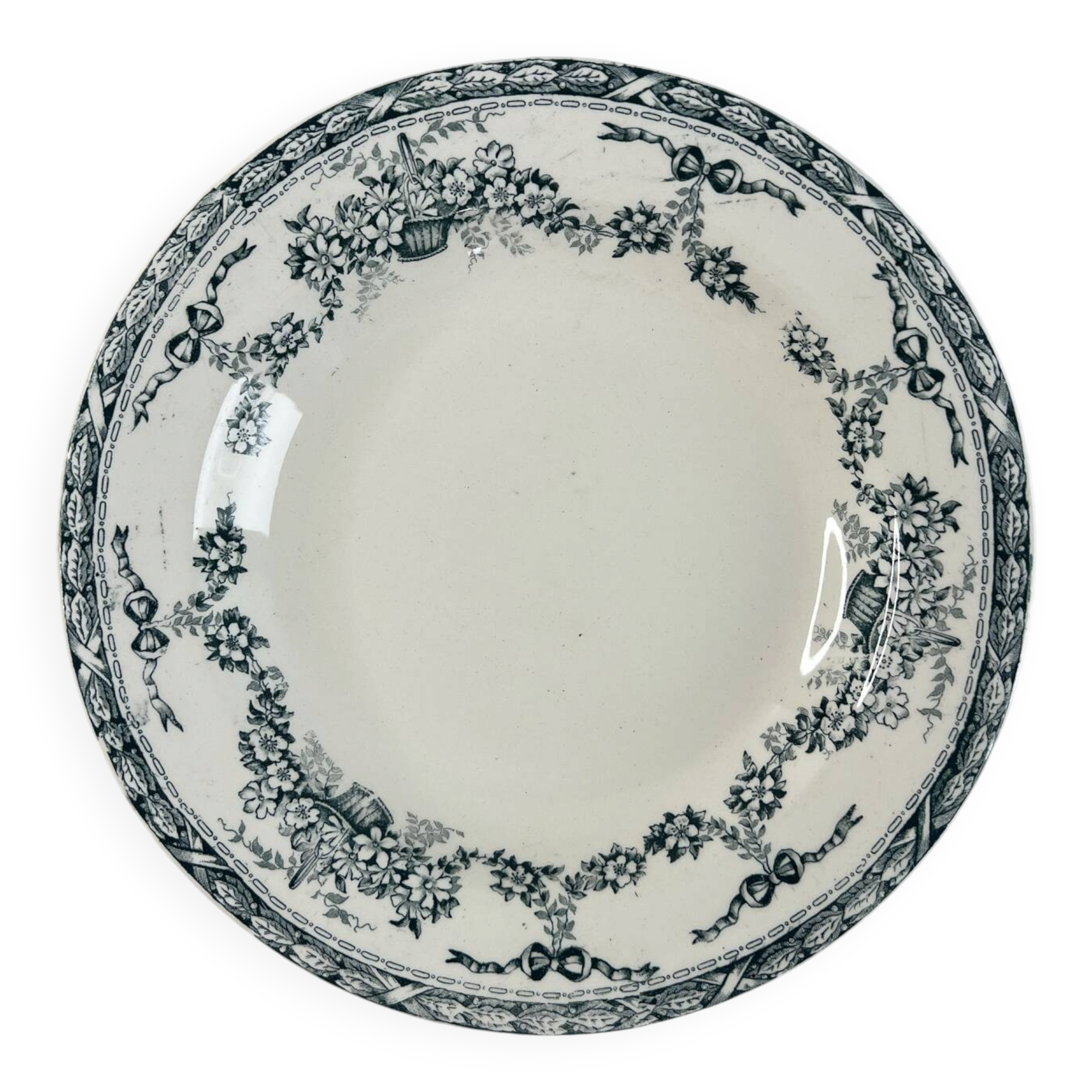 Assiette creuse en terre de fer R&A Ninon 24cm