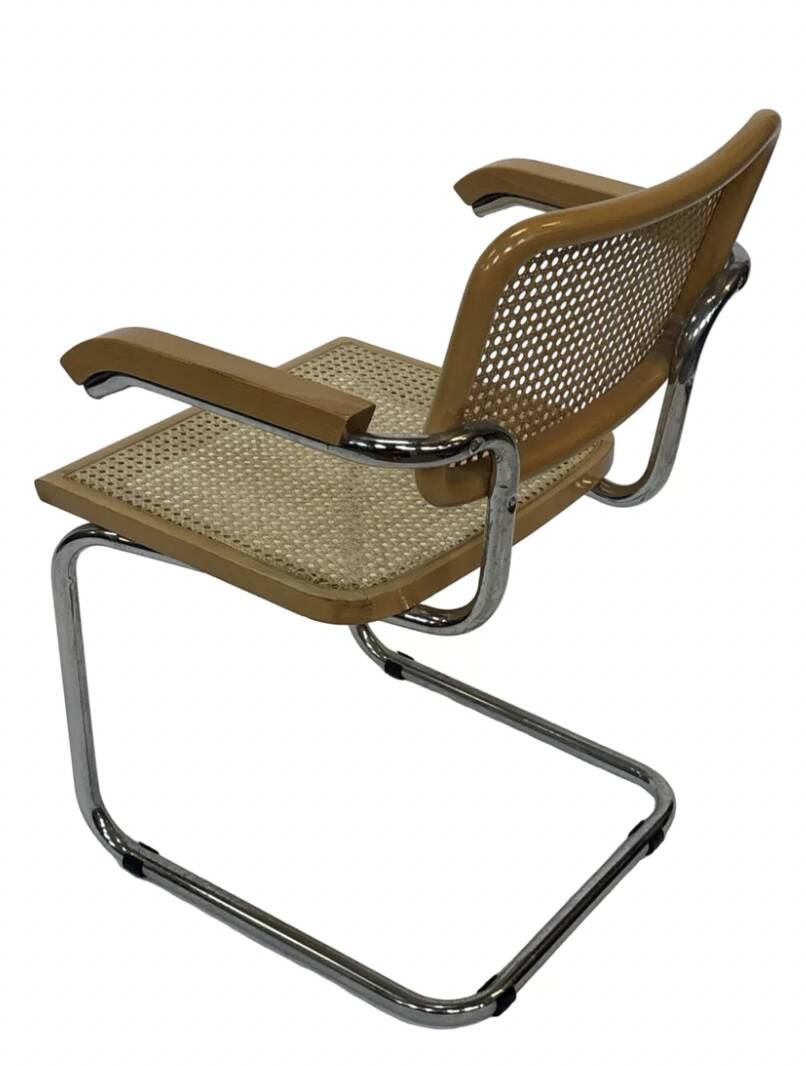 Set of 4 Cesca chairs model B64 with armrests Cesca Marcel breuer design