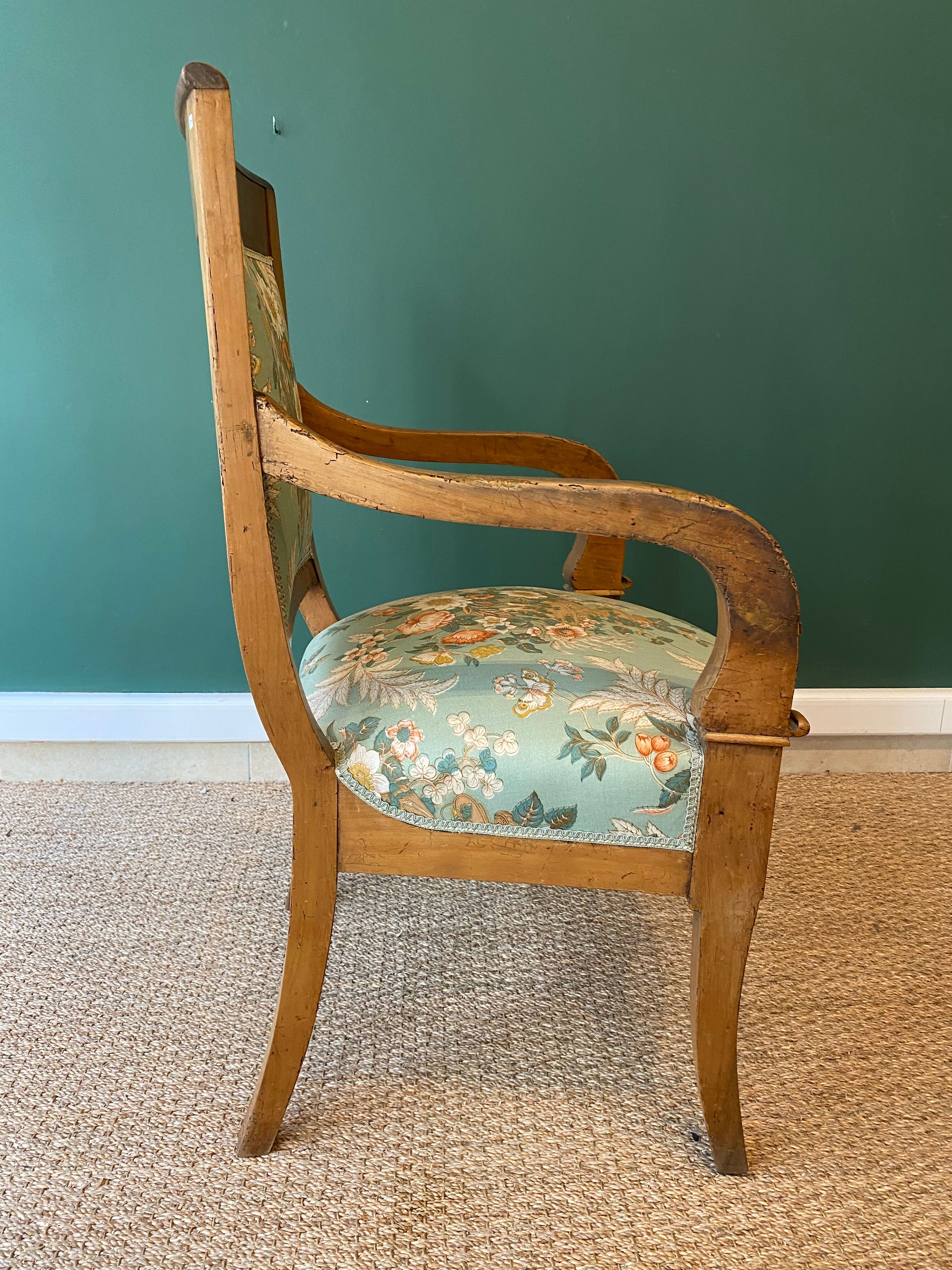 Suite of three antique armchairs