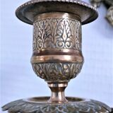 Patinated bronze chandelier mirror early twentieth century
