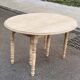 Renovated round extendable dining table with flaps, 6 extensions, 300cm.