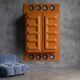 Edition Somop Wardrobe in Orange Molded Plastic, France, 1970s