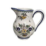 Pérouges, polychrome earthenware pitcher, 20th century
