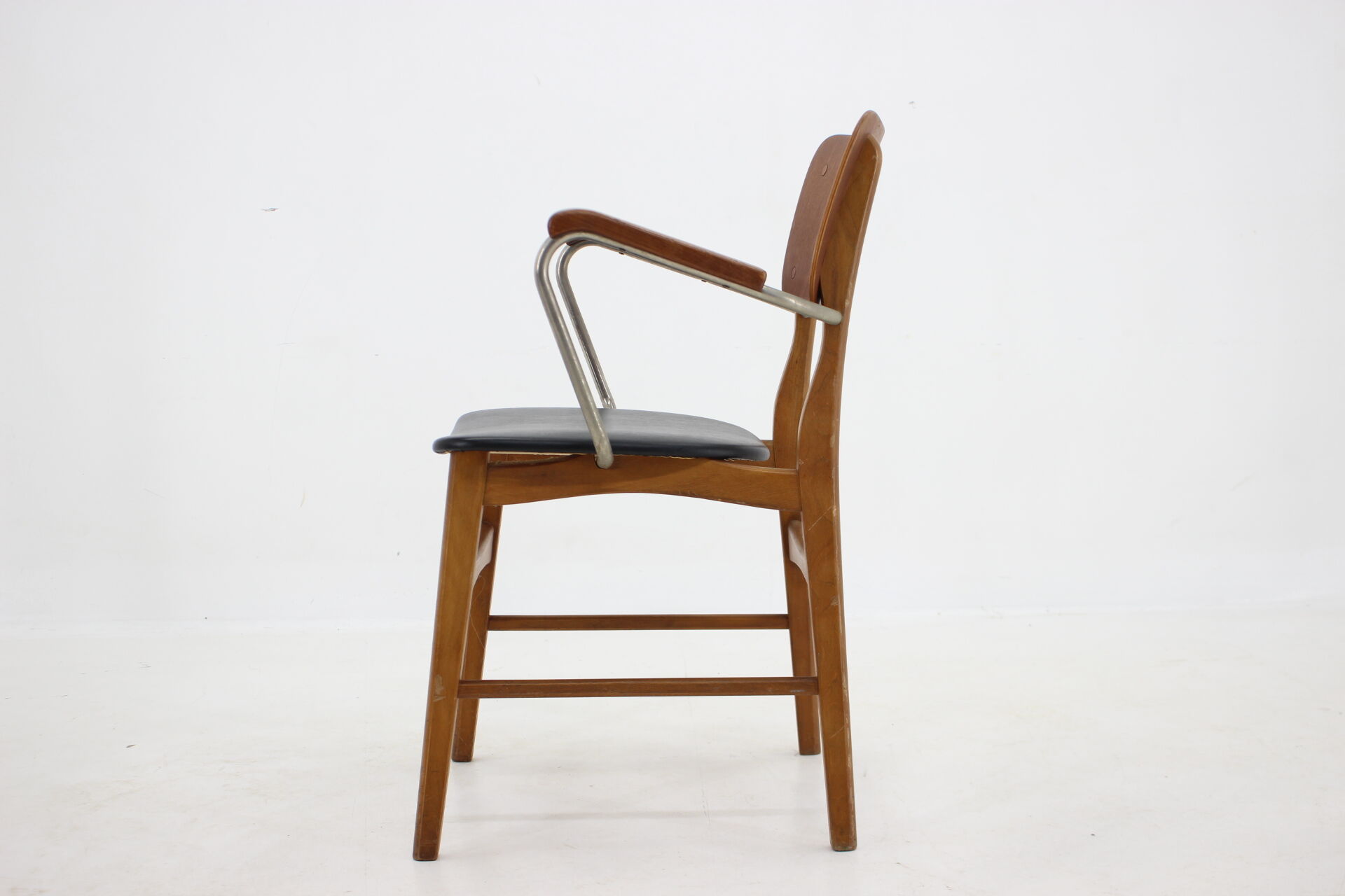 1960s Danish Teak and Beech Armchair