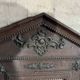 Antique carved wooden wall mirror – ornate pediment, Napoleon III style