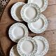 Set of 8 antique deep plates in ironstone, Villey de Longch.