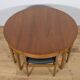Mid-Century Round Extendable Dining Table and Chairs from McIntosh, 1960s, Set of 5