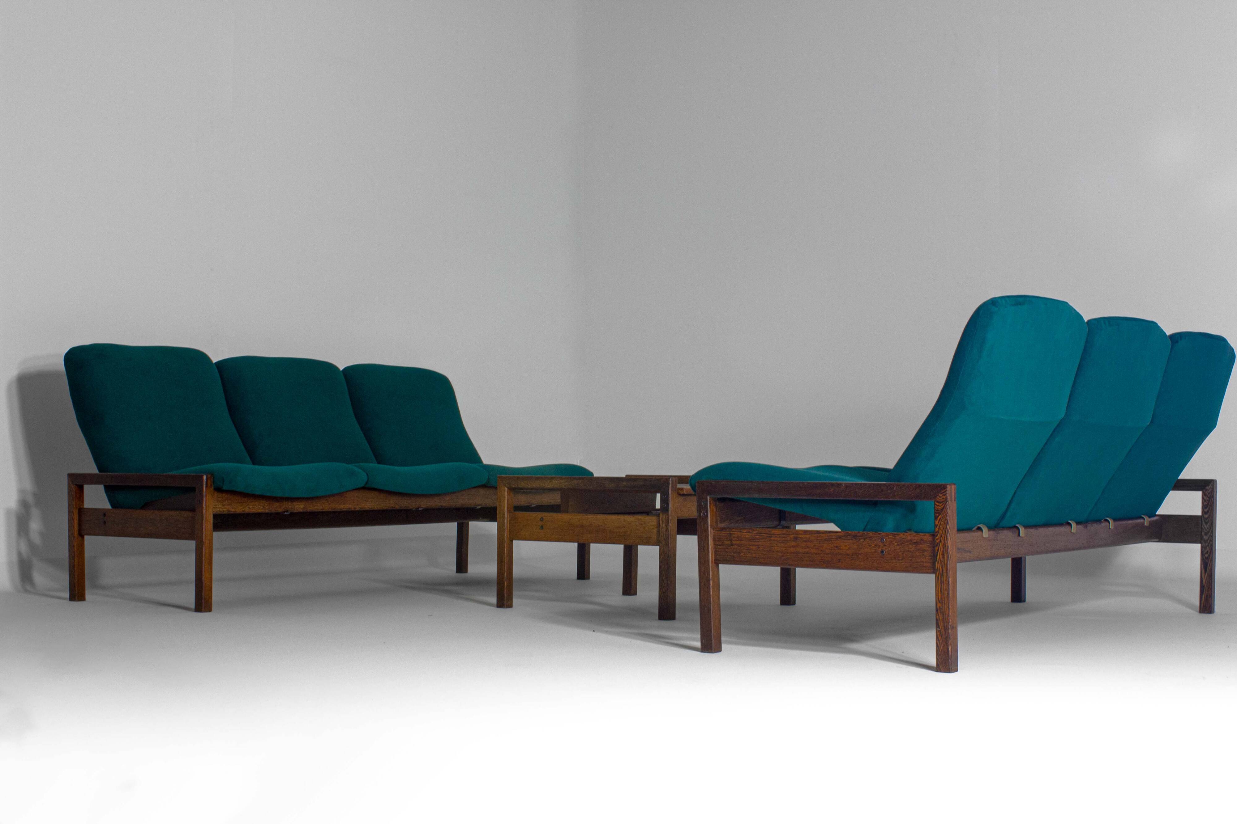 Rare mid-century sitting corner by Georges van Rijck, 1960s Belgium