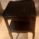 Black bedside table with two shelves, Louis XV style