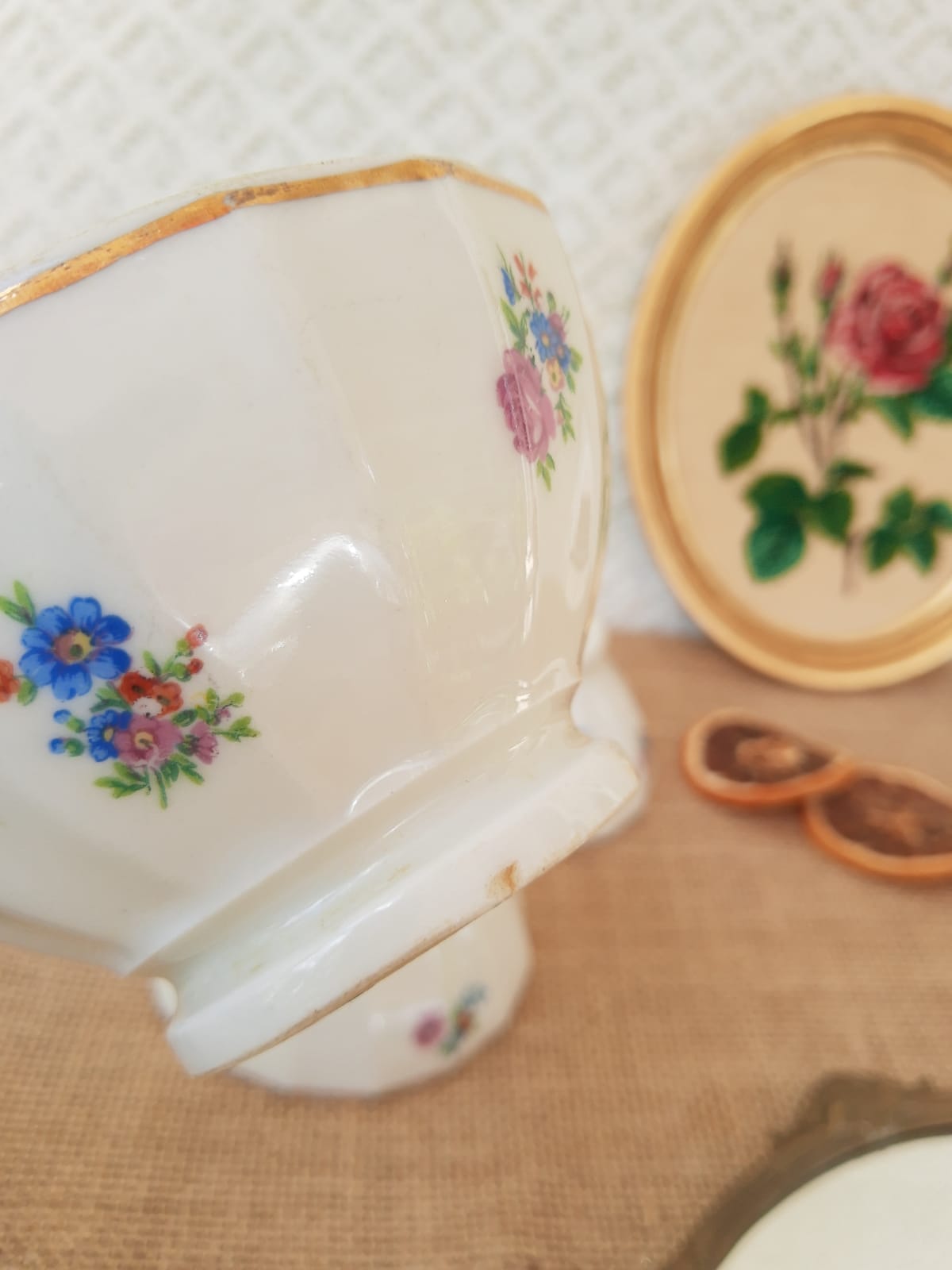 Set of 4 porcelain bowls of old limoges