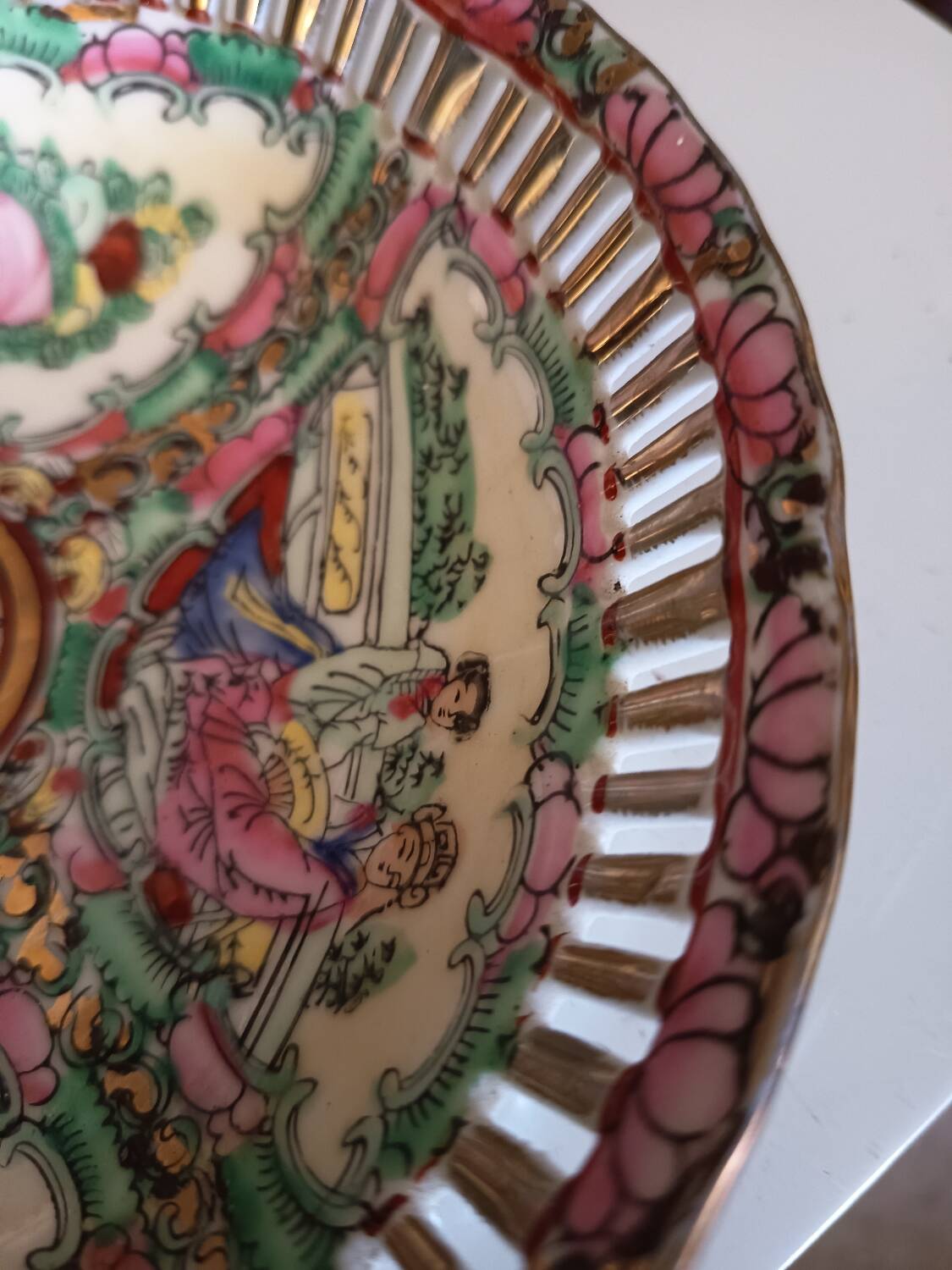 Openwork Chinese porcelain bowl
