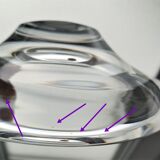 Cendrier en verre d'art design par Kosta
