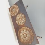 Vintage ceramic and chrome metal coffee table from the 70s