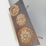 Vintage ceramic and chrome metal coffee table from the 70s