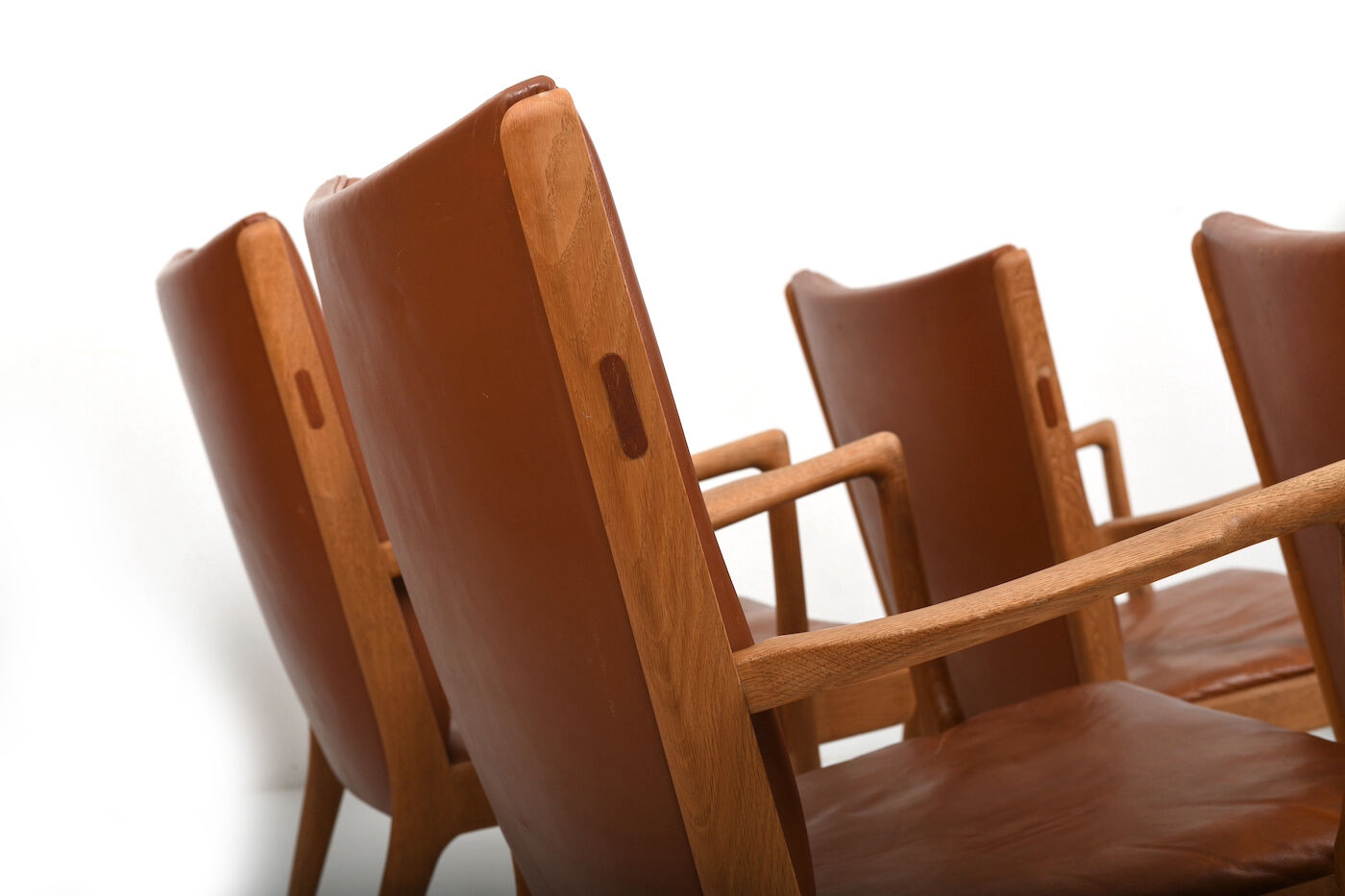 Lot de 4 fauteuils AP-16 en chêne par Hans Wegner