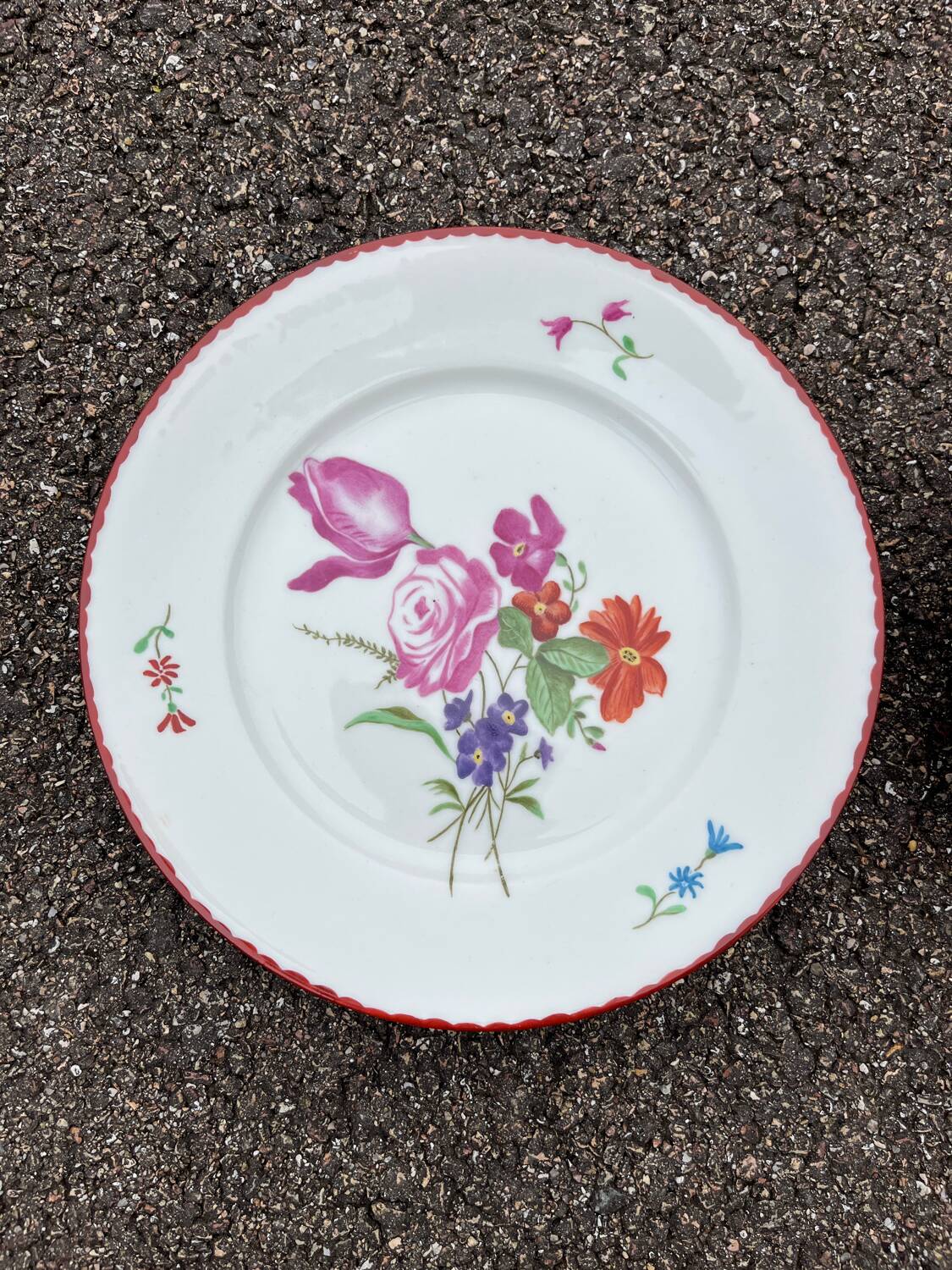 Pair of painted and signed Limoges porcelain plates