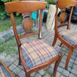 Chairs lot of 4 style directoire in cherry