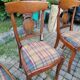 Chairs lot of 4 style directoire in cherry