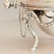 Antique English Silver-Plated Roll-Top Caviar Dish with Ram’s-Head Decoration