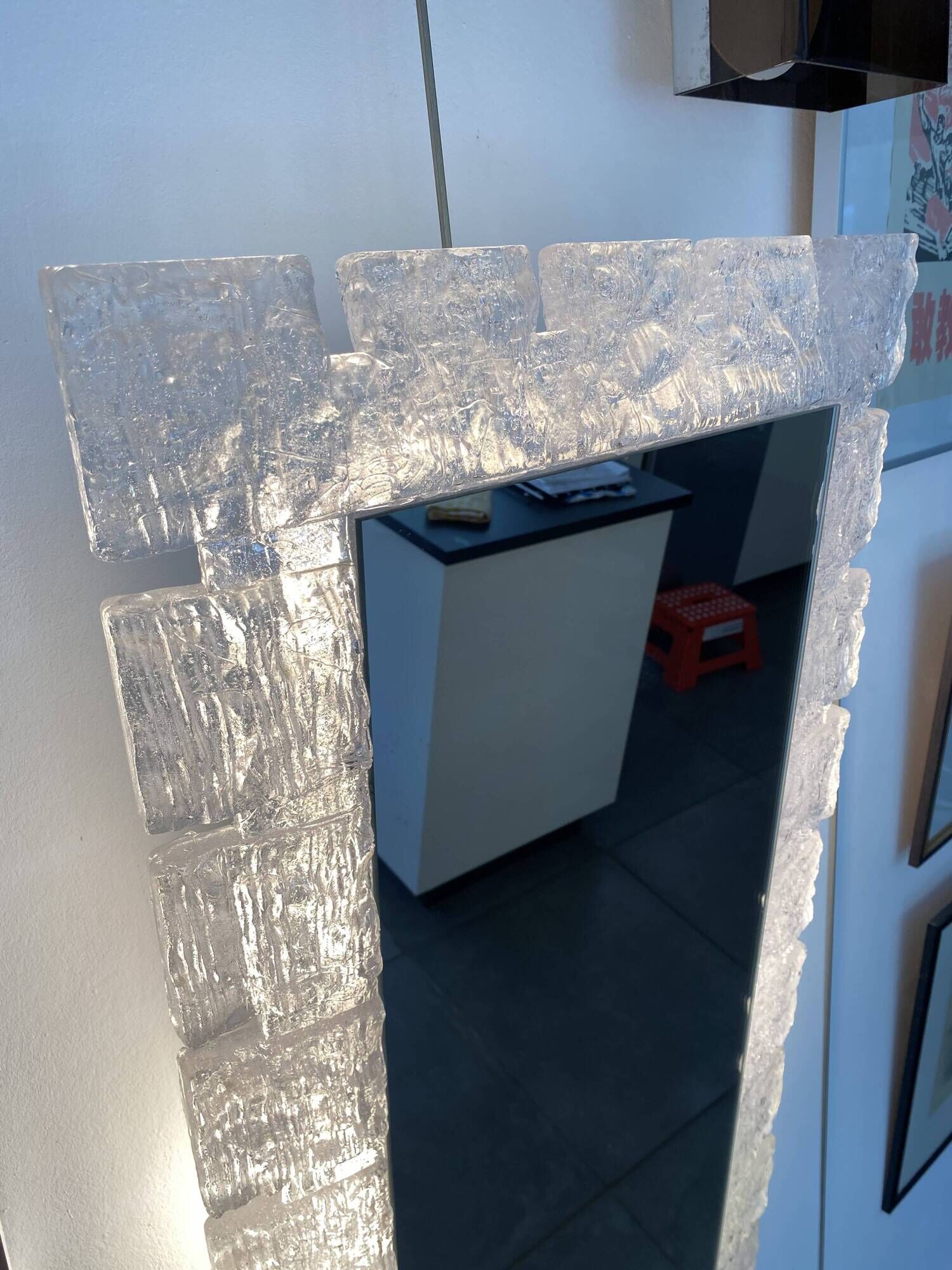 Miroir rétro-éclairé  du désigner Egon Hillebrand, Allemagne 1960