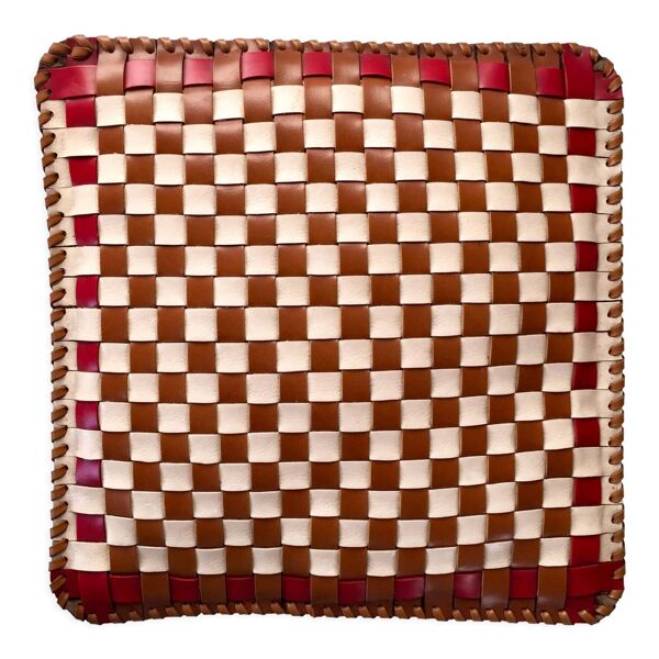 Coussin rétro imitation cuir 35x35cm — Beyit