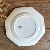 3 Sarreguemines octagonal beaded plates