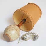 Ceramic and jute lamp