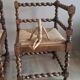 Pair of corner chairs with fireside