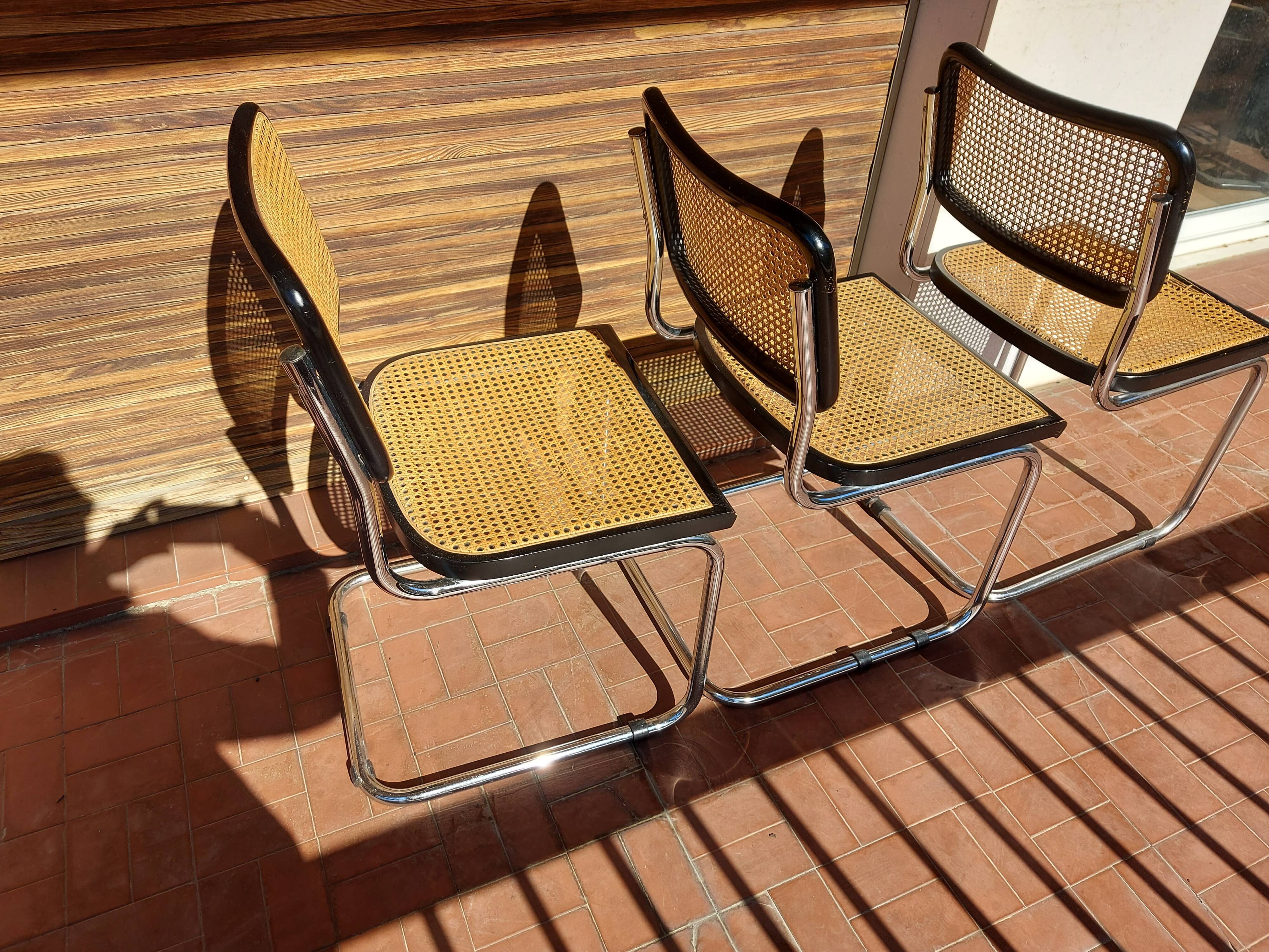 3 chairs Marcel Breuer B32
