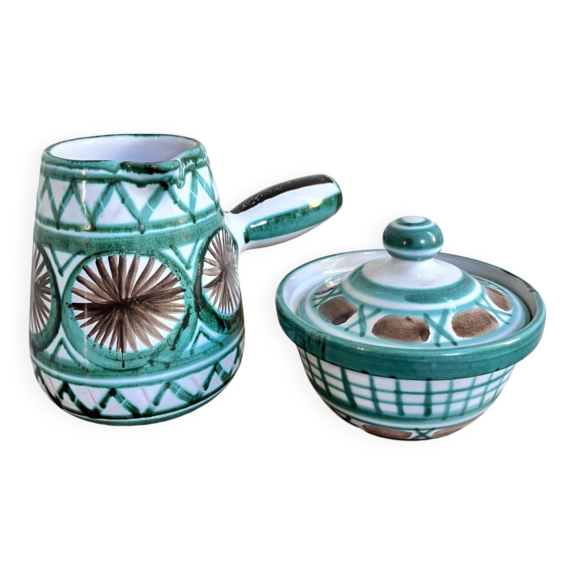 Robert Picault ceramic pots, sugar bowls and jugs