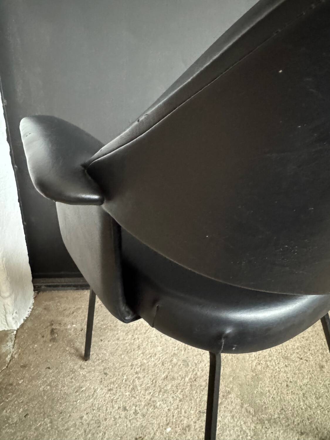 Black armchair from the 1950s