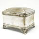 Eclectic sugar bowl, silver-plated brass, Bracia Buch, Poland, early 20th century