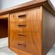 1960s Vintage Minimalistic Danish Teak Writing Desk