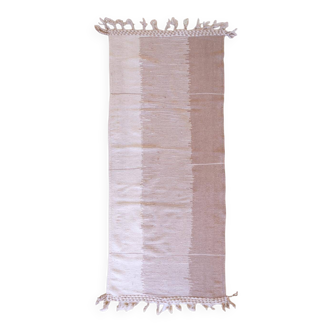 Beige Kilim Rug - 255 x 105 cm