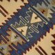 Turkish Antique Kilim Runner Blue Geometric Tribal Hallway Rug 90 x 142 cm