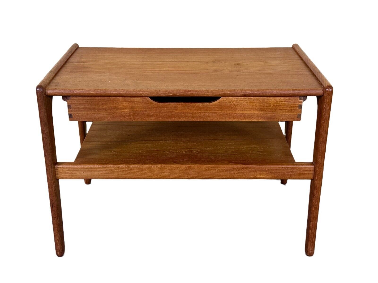 60s 70s teak side table with drawer Arne Wahl Iversen Denmark