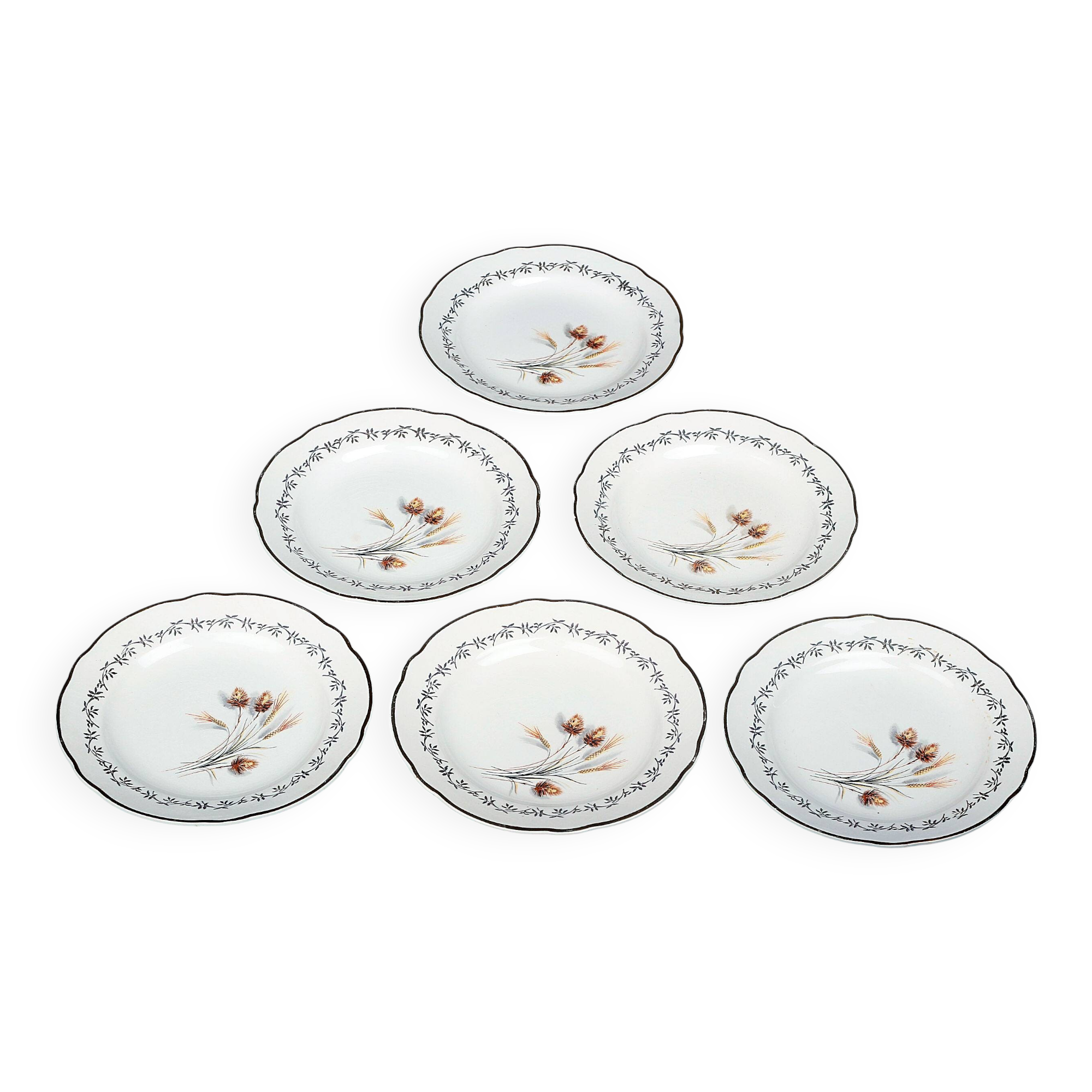 6 dessert plates Sarreguemines K5412