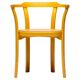 Stackable chairs in curved beech.