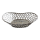 Silver woven metal basket