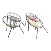 Lot de 4 chaises toile d'araignée par Hoffer, 1958
