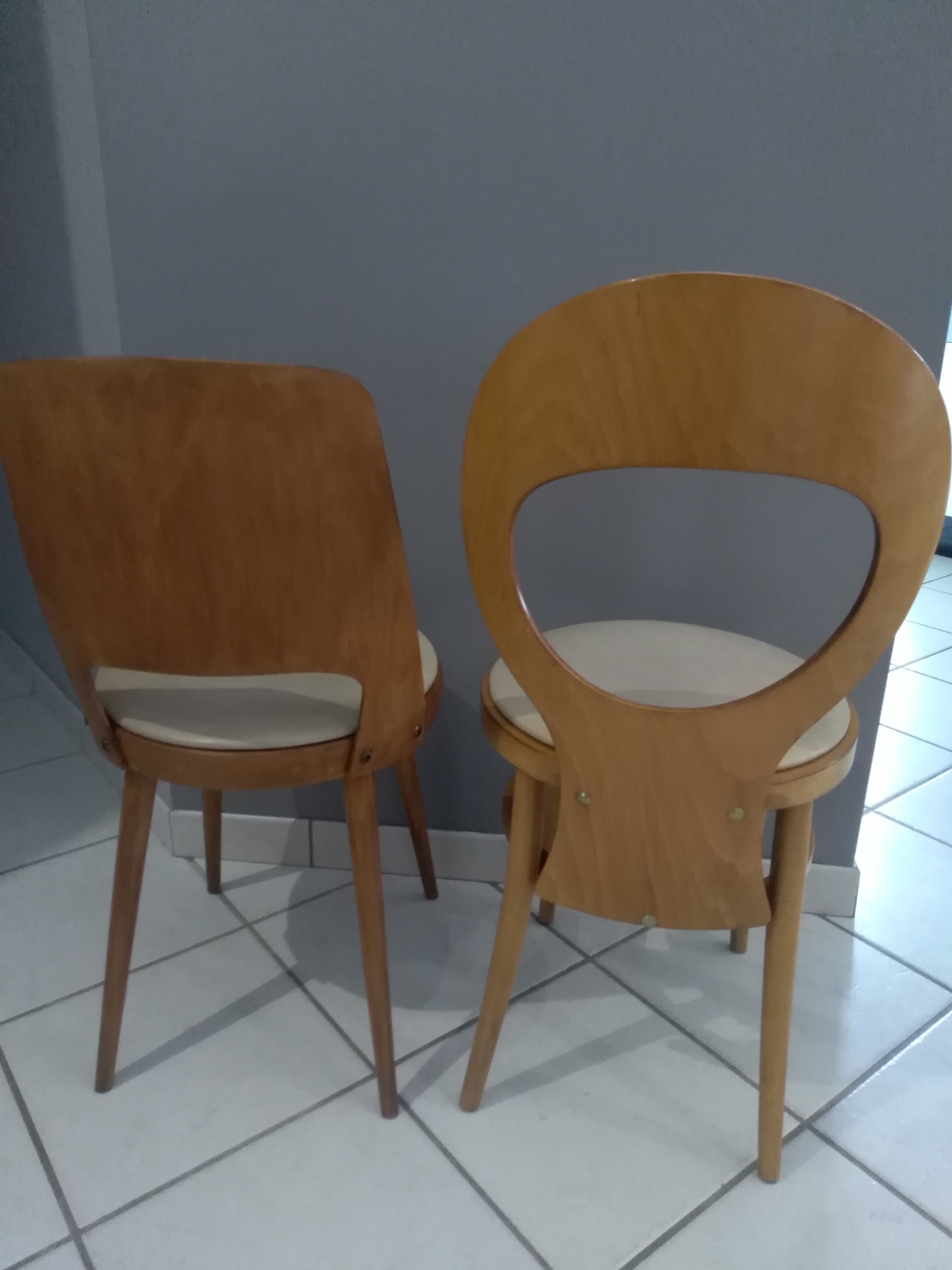 Suite of 6 chairs Baumann model Mondor and Seagull 1960