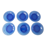 Lot de 6 assiettes creuses bleues Arcoroc