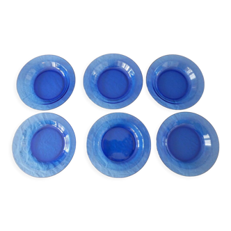 Lot de 6 assiettes creuses bleues Arcoroc