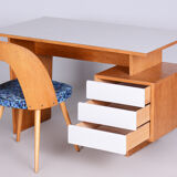Oak desk by Bohumil Landsman for Umakart Czechia 1950s