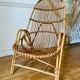 Old rattan armchair
