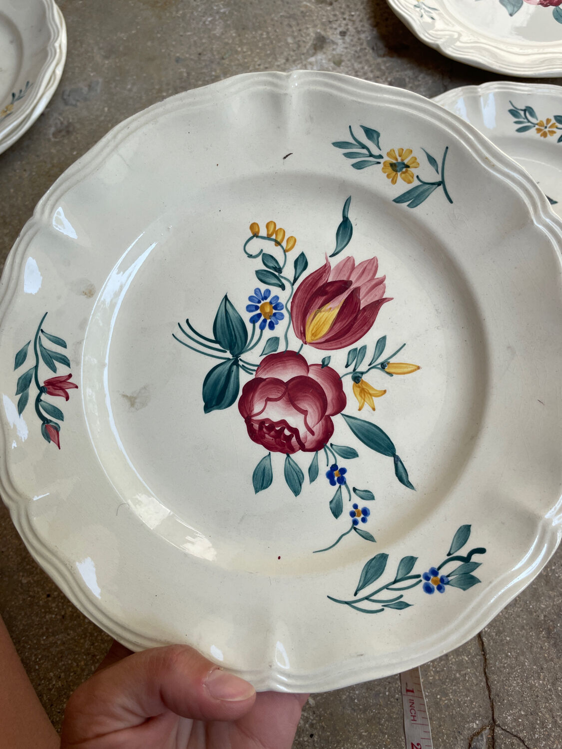 5 plates Sarreguemines