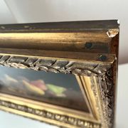 Oil on canvas of a still life with pears 1911, antique framed painting
