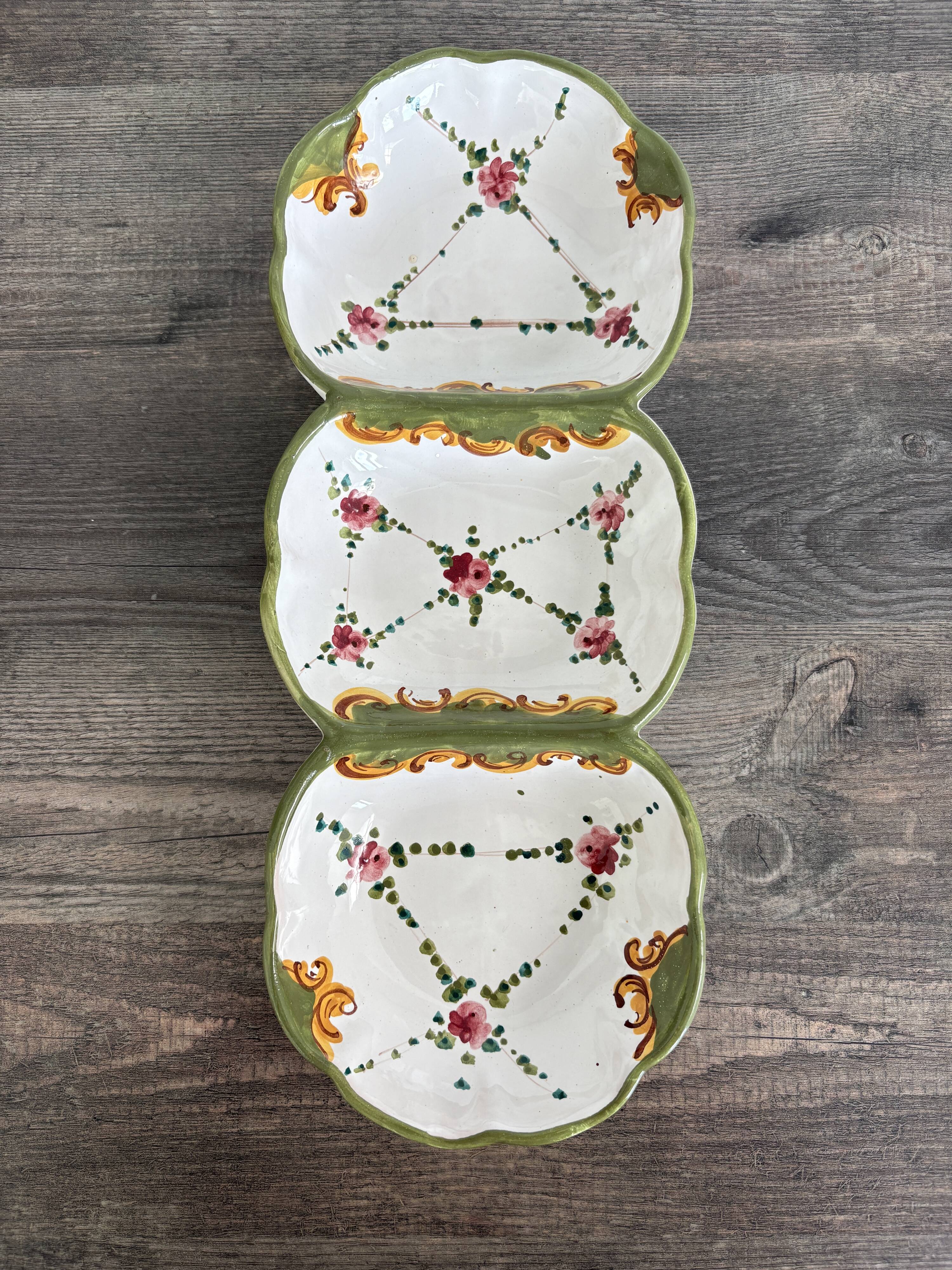 Vintage ceramic Italian aperitif plate